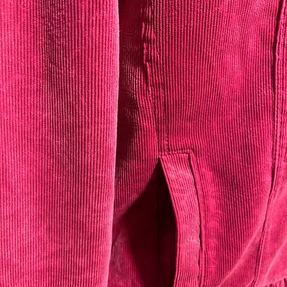 Chico’s Pink Corduroy Jacket Floral Embossed Artsy Quiet Luxury Size 0 Small - Picture 5 of 10